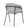 Стулья на металлокаркасе Лукас светло-серый / черный Стулья на металлокаркасе Лукас светло-серый / черный