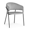 Стулья на металлокаркасе Лукас светло-серый / черный Стулья на металлокаркасе Лукас светло-серый / черный
