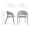 Стулья на металлокаркасе Лукас светло-серый / черный Стулья на металлокаркасе Лукас светло-серый / черный