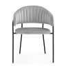Стулья на металлокаркасе Лукас светло-серый / черный Стулья на металлокаркасе Лукас светло-серый / черный