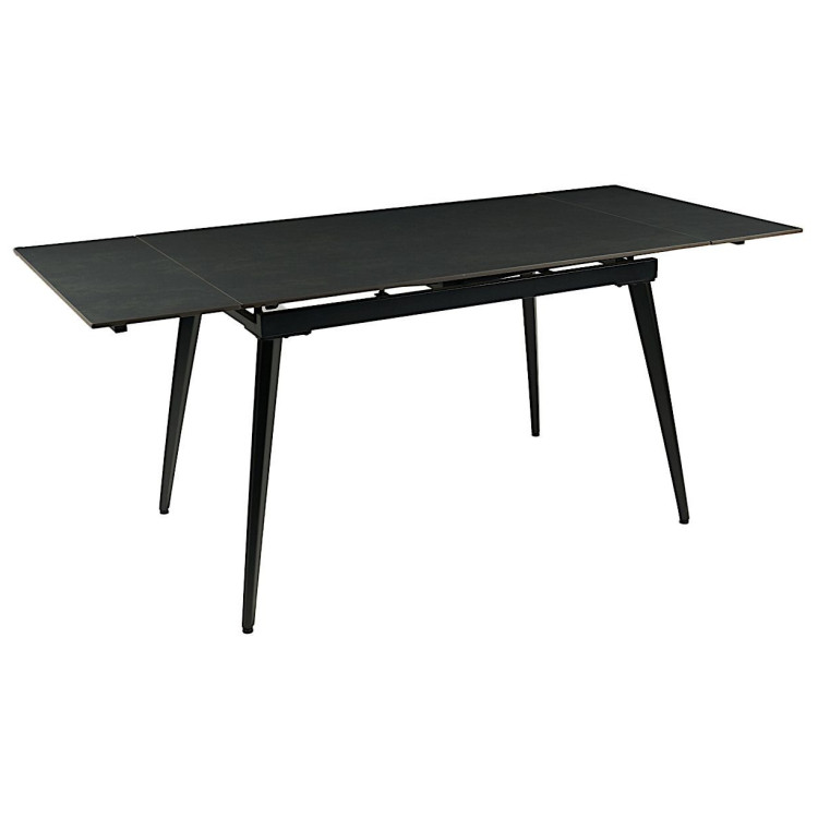 Керамические столы DTM0101CS Стол обед. расклад. BASALT MATT 120, керамич. столешница, основ. металл черный