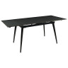 Керамические столы DTM0101CS Стол обед. расклад. BASALT MATT 120, керамич. столешница, основ. металл черный