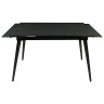 Керамические столы DTM0101CS Стол обед. расклад. BASALT MATT 120, керамич. столешница, основ. металл черный