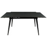 Керамические столы DTM0101CS Стол обед. расклад. BASALT MATT 120, керамич. столешница, основ. металл черный