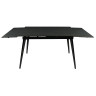 Керамические столы DTM0101CS Стол обед. расклад. BASALT MATT 120, керамич. столешница, основ. металл черный