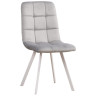 Стулья C919/DC809 Стул мягкий, СЕРЫЙ#h19 велюр, каркас металл белый КВАДРАТ