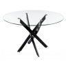 Стеклянный круглый стол KOMO BLACK в стиле модерн