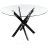 Стеклянный круглый стол KOMO BLACK в стиле модерн