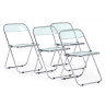 Пластиковые стулья Fold складной clear gray-blue