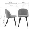 Стулья Gabi gray / black