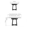 Кухонные столы Регна 100(130)х100х75 черный / белый