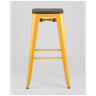 Барные табуреты Tolix WOOD желтый, металл с порошковым покрытием, дерево, металл