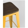 Барные табуреты Tolix WOOD желтый, металл с порошковым покрытием, дерево, металл