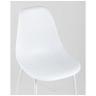 Комплекты из четырех стульев KON белый пластик ножки металл