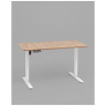 Компьютерные столы Стол с регулировкой высоты, 1 мотор, память 3 уровня высоты,белый, 120*60 см, светлое дерево