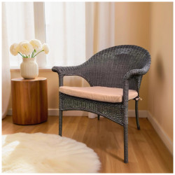 Плетеное кресло LV-140B Brown с подушкой в комплекте