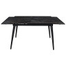 Керамические столы DTM0101CS Стол обед. расклад. UMBER GLOSS 120, керамич. столешница, основ. металл черный