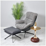HUG кресло для отдыха с комбинированной обивкой шенилл/экокожа, цвет темно-серый