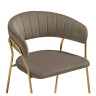 Стулья на металлокаркасе Kamelia 1 cappuccino / gold