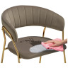 Стулья на металлокаркасе Kamelia 1 cappuccino / gold