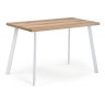 Деревянные столы Тринити Лофт 120 25 мм дуб делано светлый / белый матовый