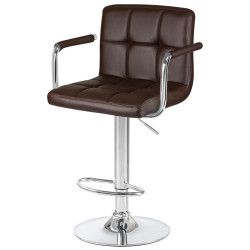 Полубарные стулья недорогие. DOBRIN KRUGER ARM коричневый Стул полубарный