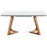 Раздвижной обеденный стол с деревянной столешницей Т1692 белый лак