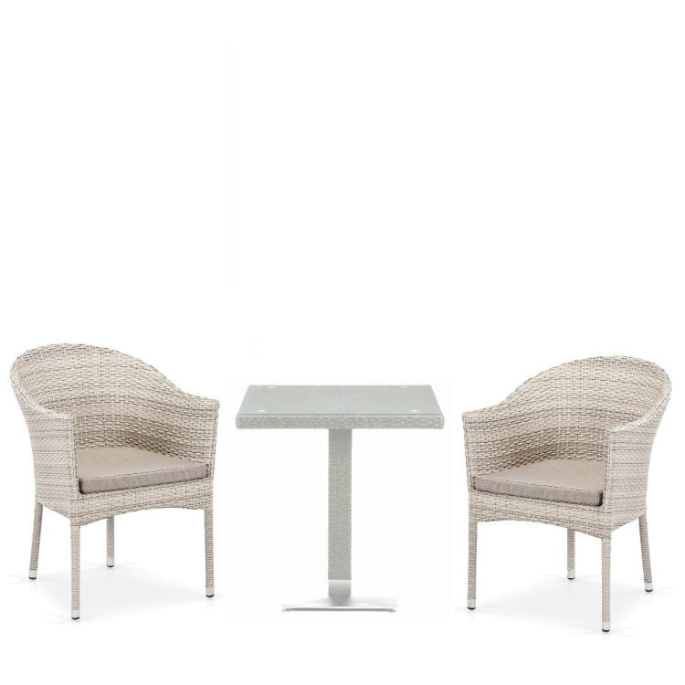 Садовые обеденные группы Комплект мебели T605SWT/Y350C-W85 Latte (2+1)