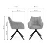 Стулья на металлокаркасе Denever gray / black
