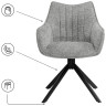 Стулья на металлокаркасе Denever gray / black