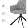 Стулья на металлокаркасе Denever gray / black