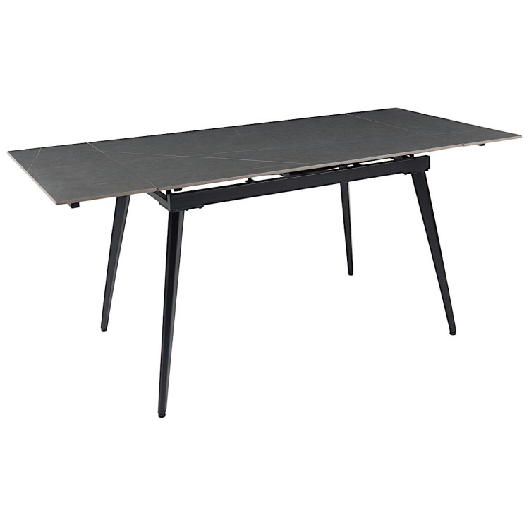 Керамические столы DTM0101CS Стол обед. расклад. ARMANI GRAY 120, керамич. столешница, основ. металл черный