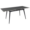 Керамические столы DTM0101CS Стол обед. расклад. ARMANI GRAY 120, керамич. столешница, основ. металл черный