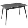 Керамические столы DTM0101CS Стол обед. расклад. ARMANI GRAY 120, керамич. столешница, основ. металл черный