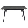Керамические столы DTM0101CS Стол обед. расклад. ARMANI GRAY 120, керамич. столешница, основ. металл черный