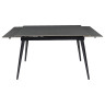Керамические столы DTM0101CS Стол обед. расклад. ARMANI GRAY 120, керамич. столешница, основ. металл черный
