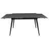 Керамические столы DTM0101CS Стол обед. расклад. ARMANI GRAY 120, керамич. столешница, основ. металл черный