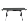 Керамические столы DTM0101CS Стол обед. расклад. ARMANI GRAY 120, керамич. столешница, основ. металл черный