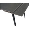 Керамические столы DTM0101CS Стол обед. расклад. ARMANI GRAY 120, керамич. столешница, основ. металл черный