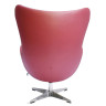 Дизайнерское лаунж-кресло EGG STYLE CHAIR красный, натуральная кожа