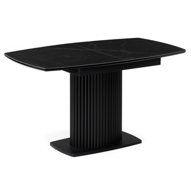 ФЕСТЕР 160 стол с керамической столешницей, цвет черный мрамор (shakespeare black) / черный