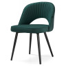САНДВИКЕН стул на металлическом каркасе с обивкой тканью велюр, цвет изумрудный (velutto 20)