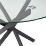 PETAL D110 стеклянный круглый стол на металлических ножках