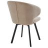 Стулья для гостиной Стул ХИЛТОН 360 град., цвет B03 Бежевый, велюр / черный каркас М-City