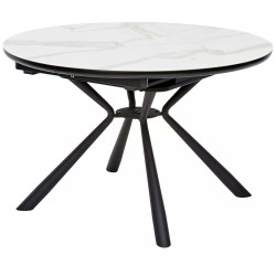 Керамические столы со столешницей круглой формы. VOLAND-MB керамический обеденный стол
