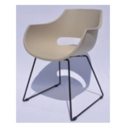 Стул-кресло Стул Soria серый с подлокотниками
