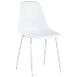 KON белый сиденье прочный пластик ножки металл