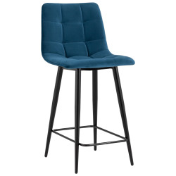 Джанго велюр синий ножки металл высота сиденья 60 см