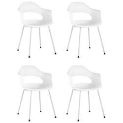 Lady пластик белый ножки металл