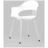 Комплекты из четырех стульев Lady пластик белый ножки металл